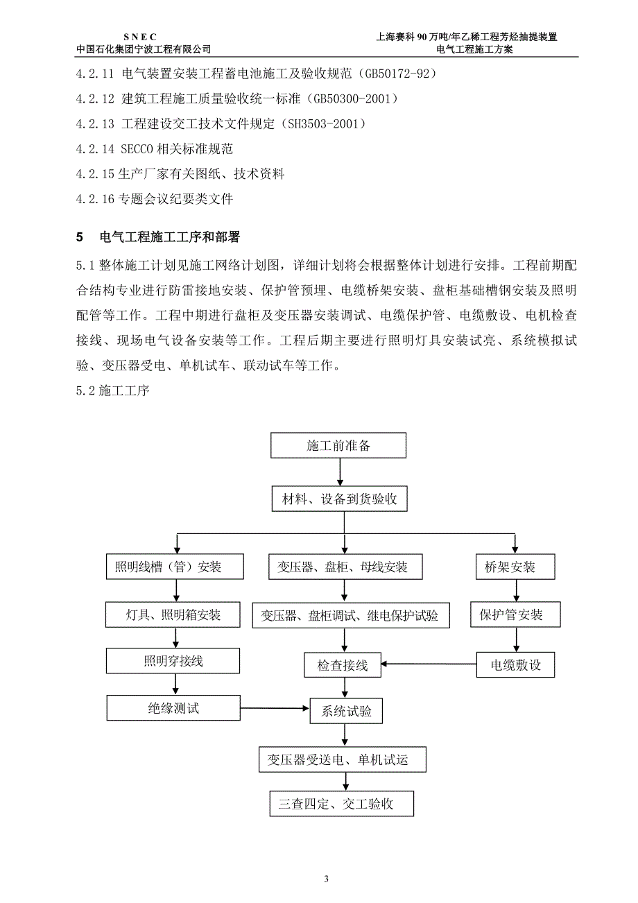 (电气工程)芳烃电气施工总体方案_第4页