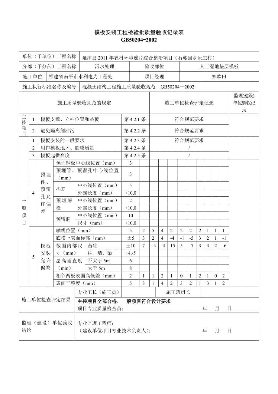 (城乡、园林规划)人工湿地隐蔽工程检查验收记录_第5页