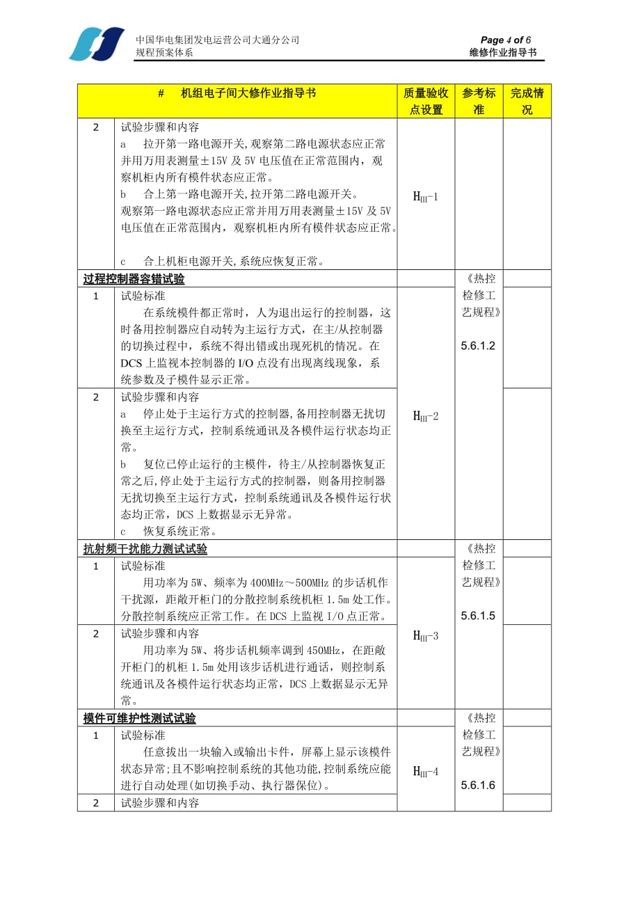 (电子行业企业管理)1机组电子间小修作业指导书_第4页