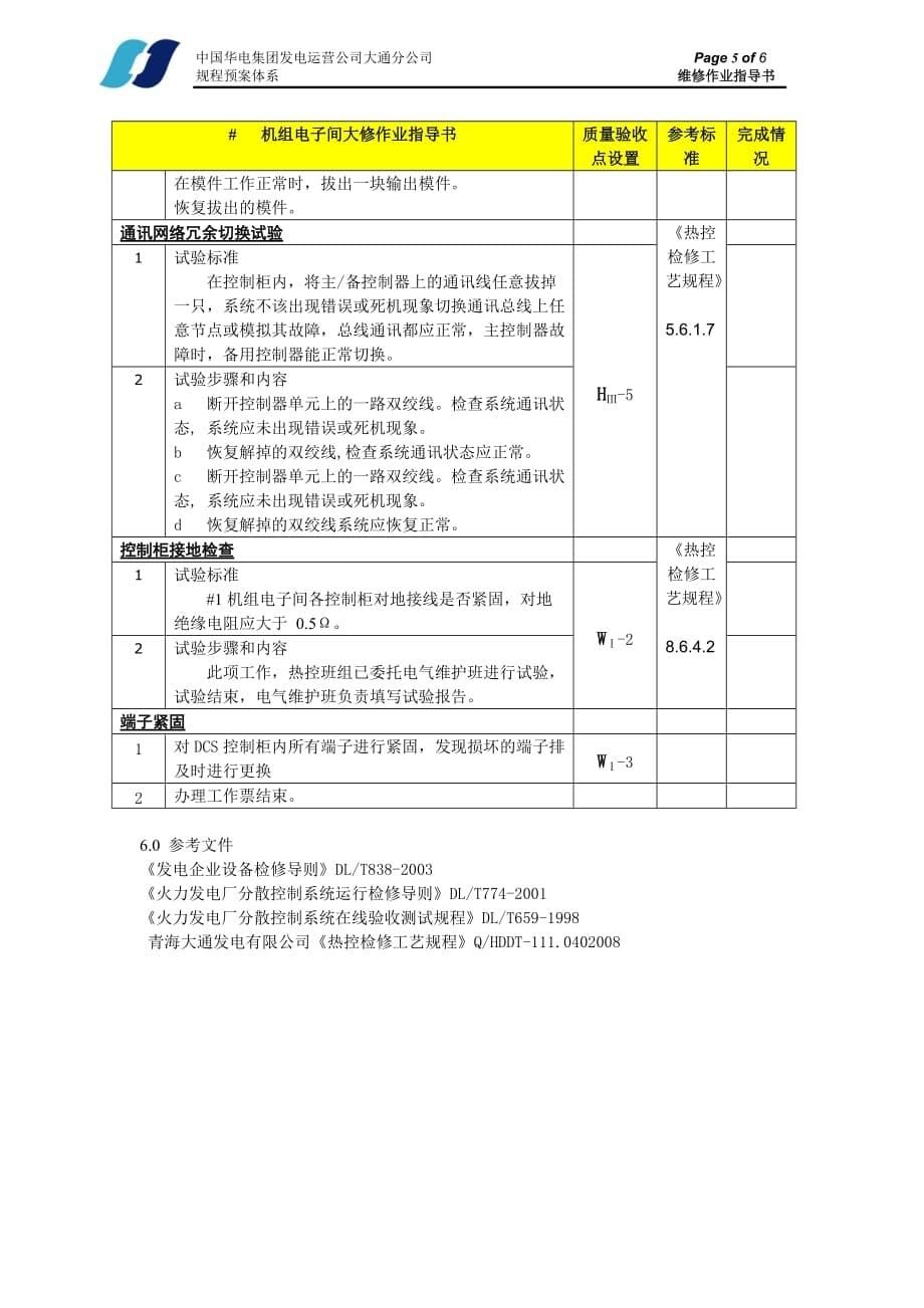 (电子行业企业管理)1机组电子间小修作业指导书_第5页