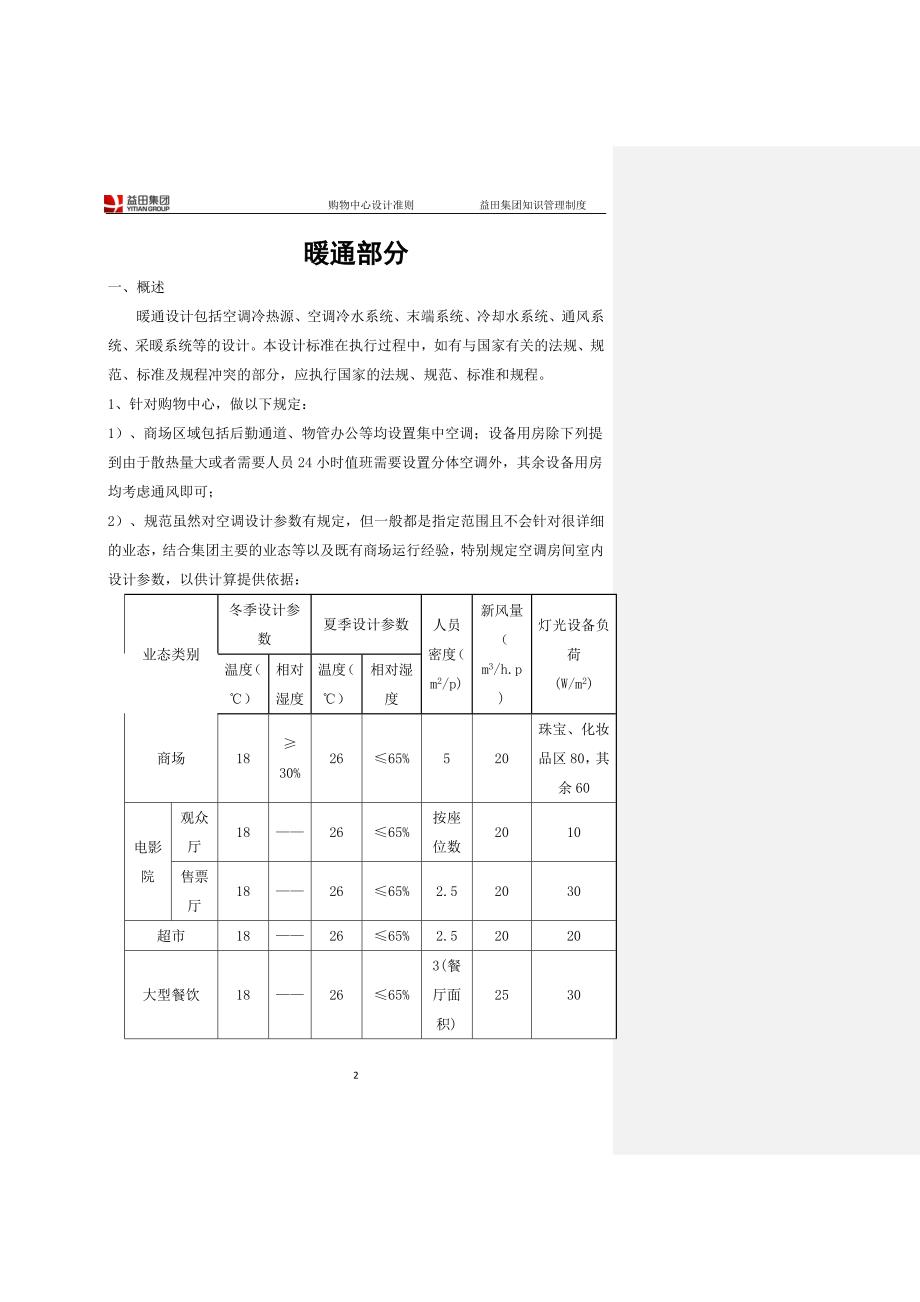 (电气工程)购物中心设计准则空调、电气给排水)_第2页