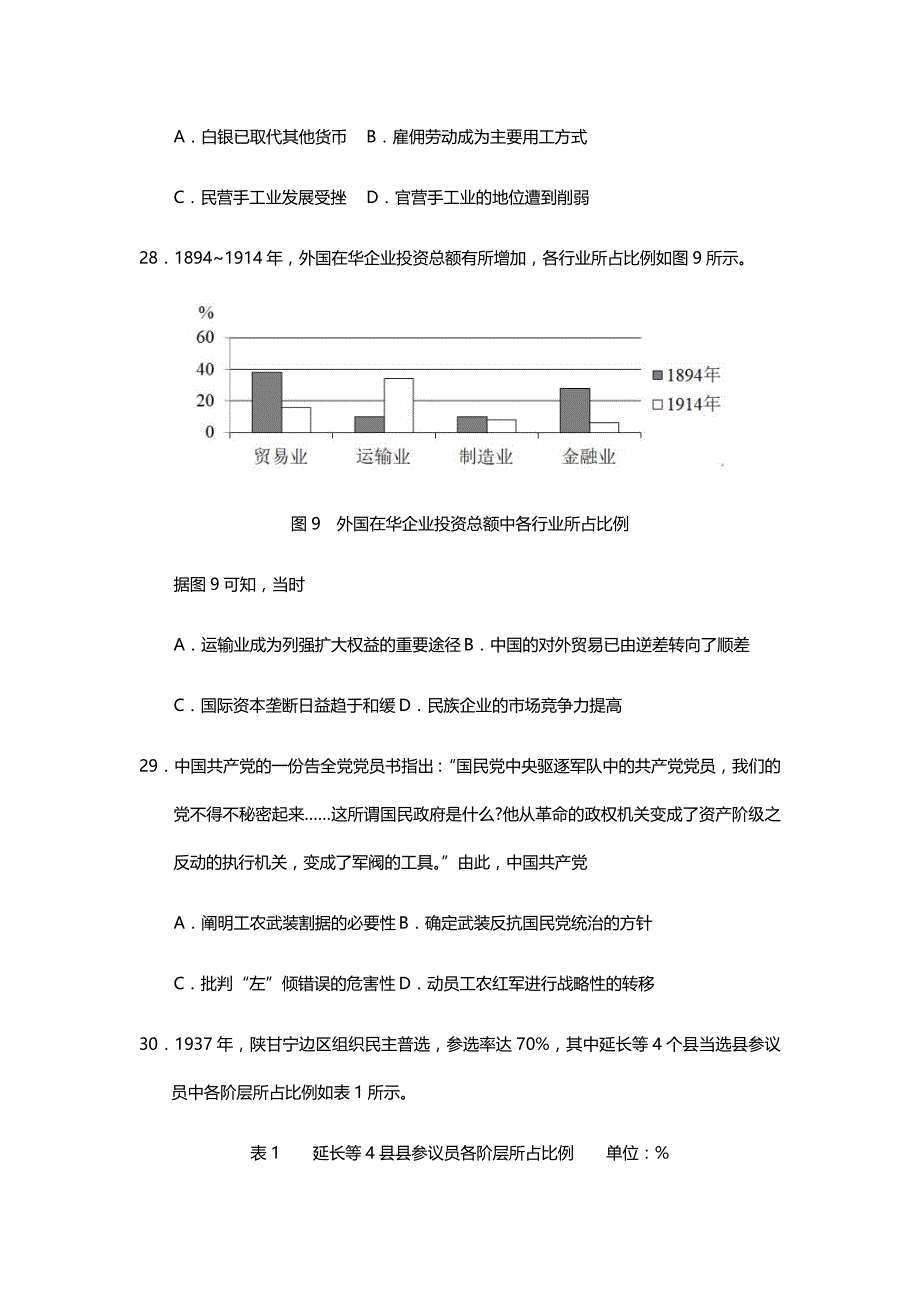 2020年内蒙古文综历史高考真题试卷（精校版word档含答案解析）_第3页