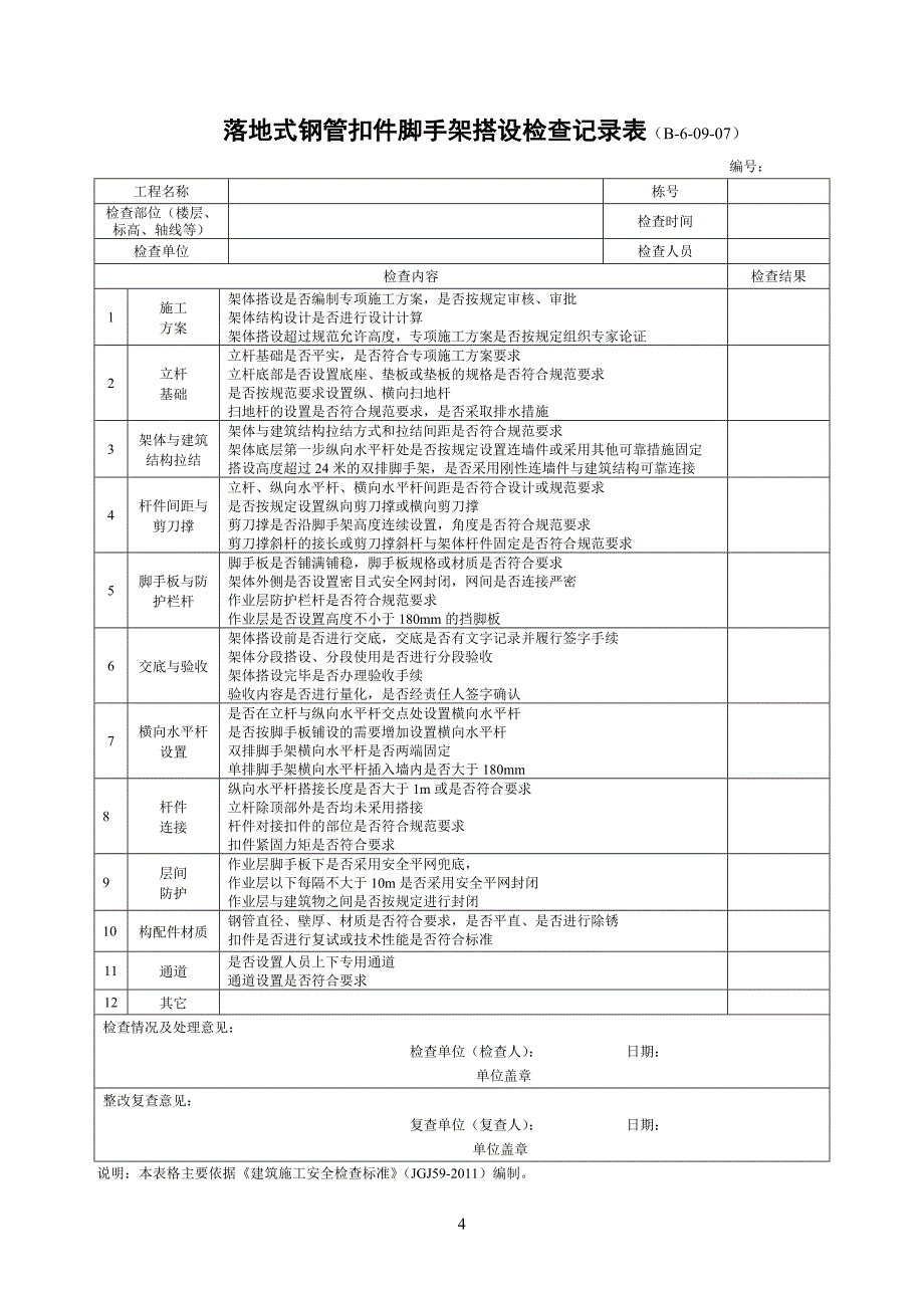 (工程安全)长沙市建筑施工安全隐患检查表_第4页