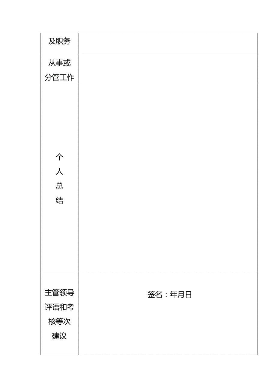 （绩效管理）年度最新公务员考核所需表格含参照精编_第5页