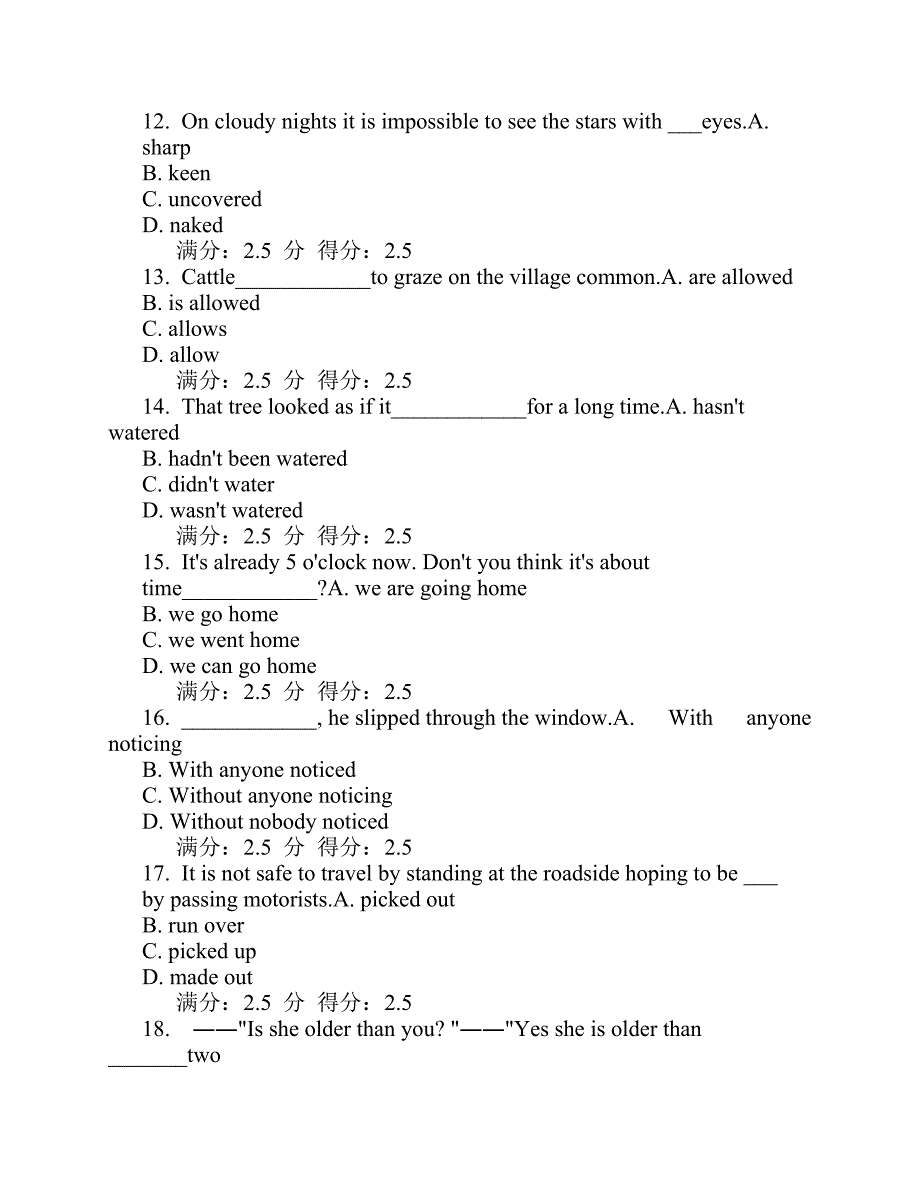 北交14秋《英语(上)》在线作业.pdf_第3页