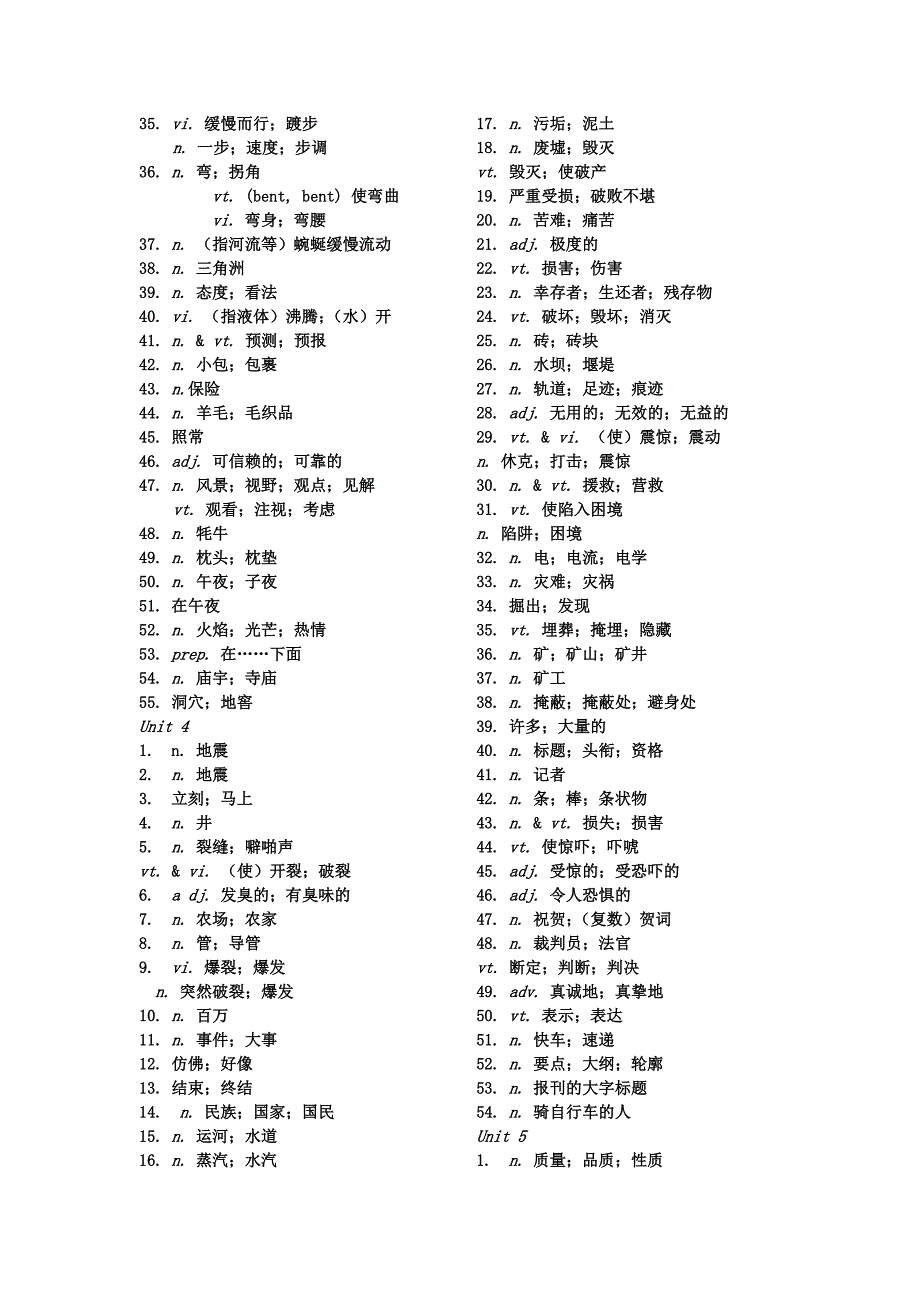 英语人教版必修1-5单词 纯中文.doc_第3页