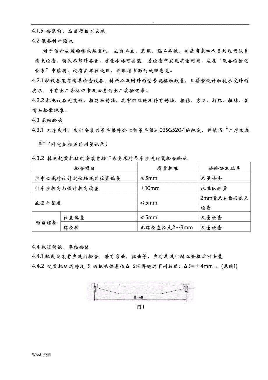 采用洁净煤气化技术进行原料结构调整项目QD32-5双梁桥式起重机安装施工组织设计方案_第5页