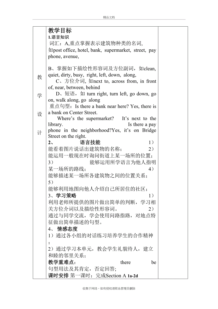 人教版七年级英语下册第八单元教学设计上课讲义_第3页