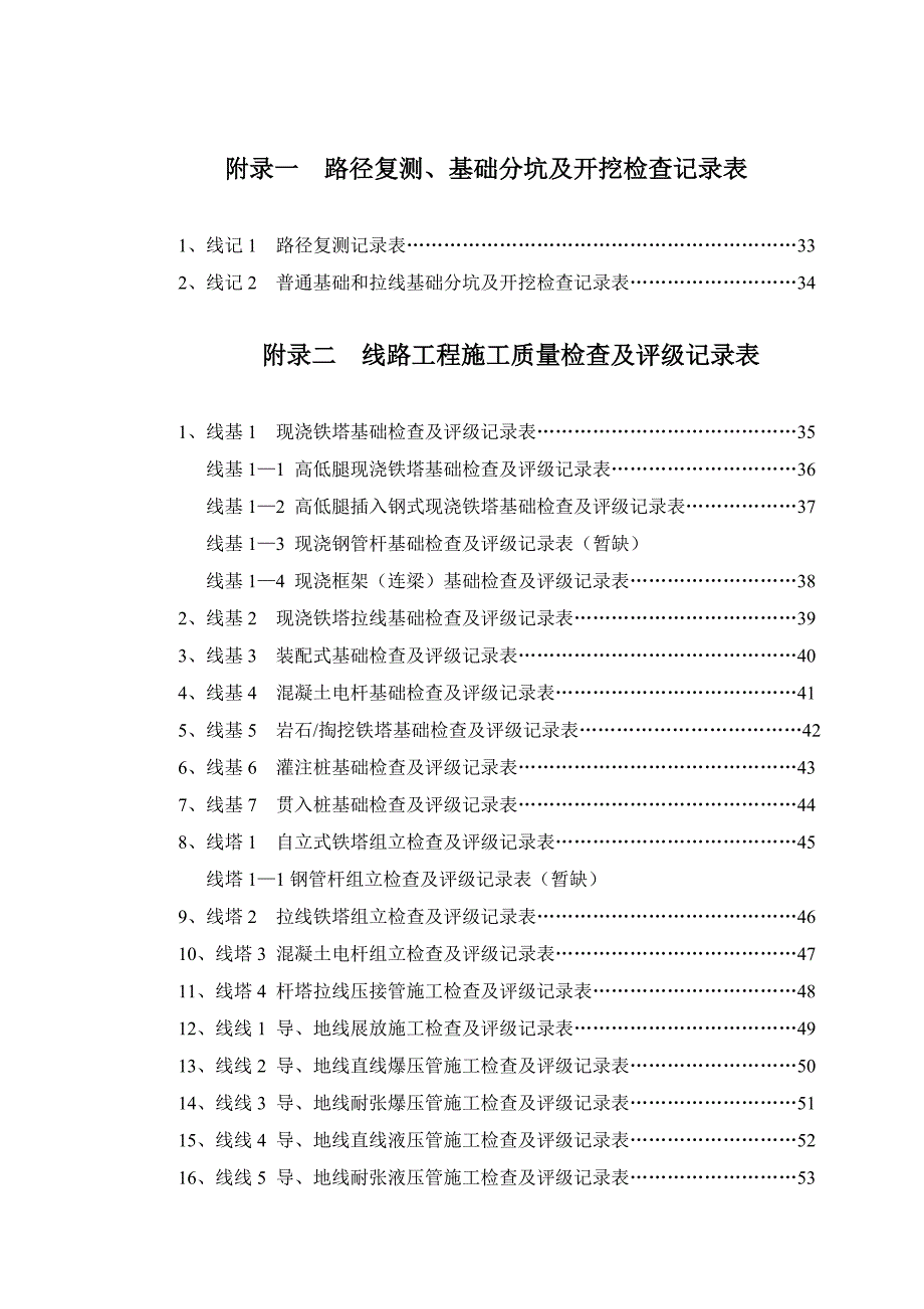 (工程标准法规)110KV~500KV架空电力线路工程质量检验及评定标准含光纤)_第1页