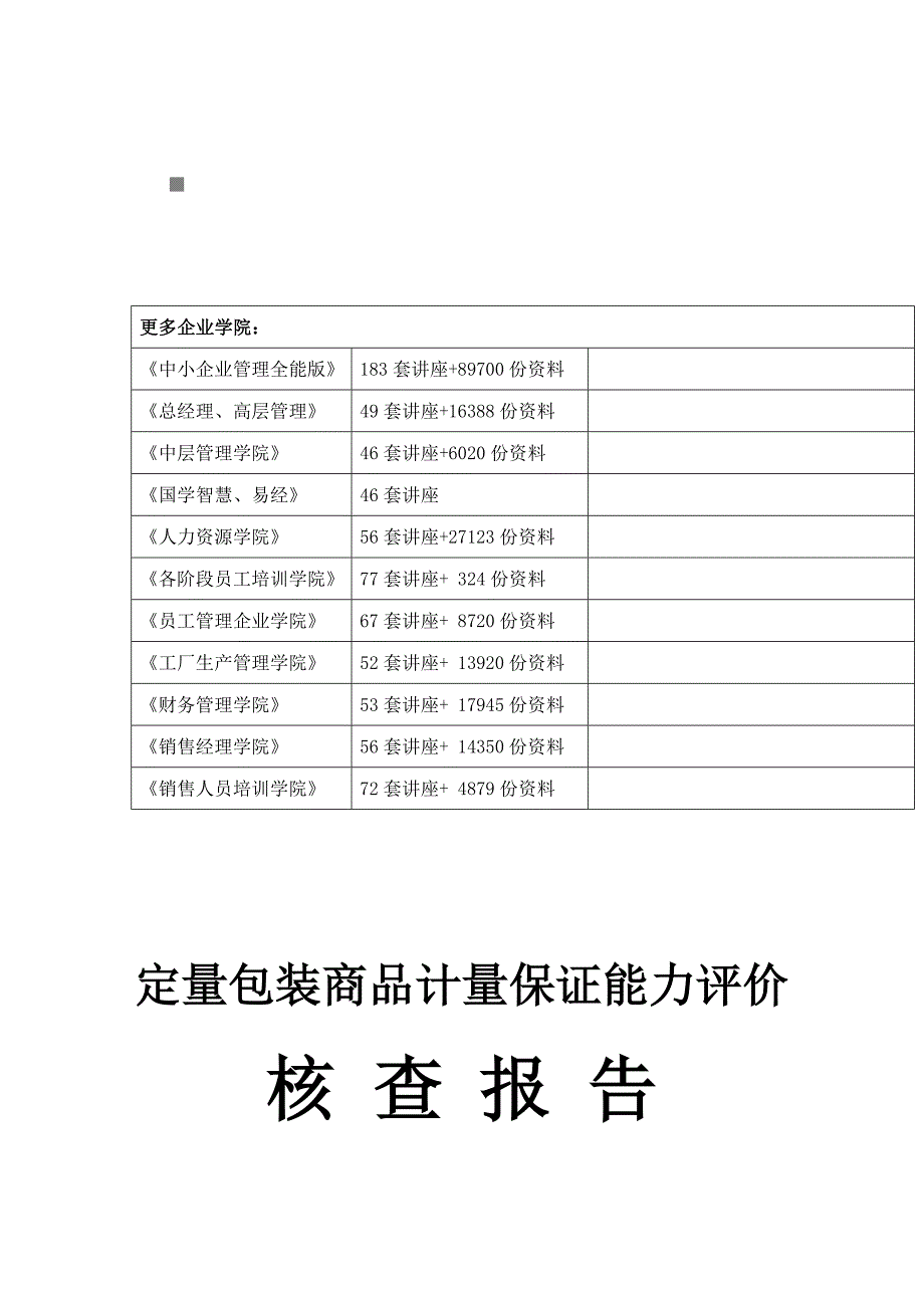 (包装印刷造纸)包装印刷定量包装商品计量保证能力评价报告_第1页