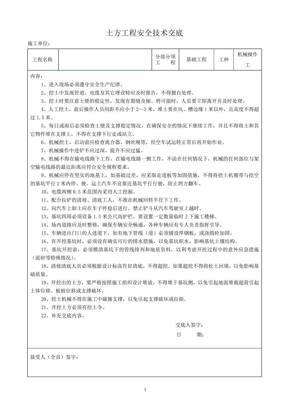 (工程安全)建筑行业安全技术交底_第1页