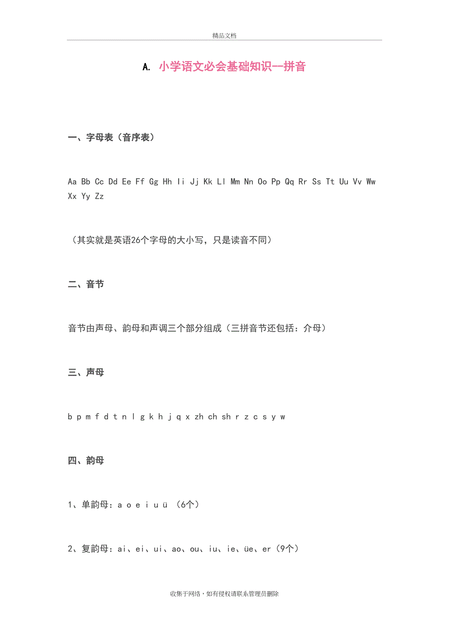 小学语文知识要点归纳汇总情况(全年级)说课材料_第2页