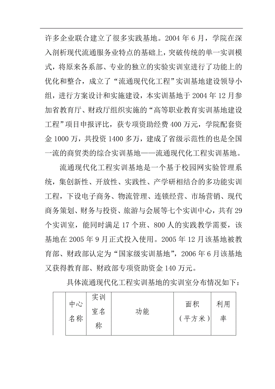 (能源化工)流通现代化工程实训基地建设项目绩效报告_第3页