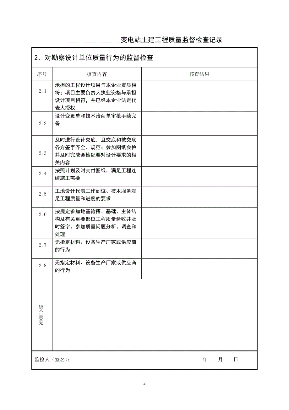 (工程制度与表格)变电站土建工程监检记录表格_第3页