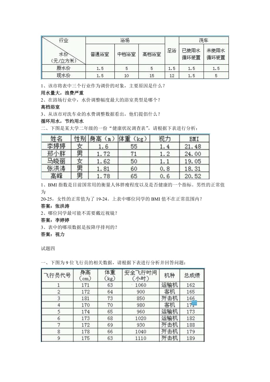 管理信息化某某某年某某高中信息技术学业水平测试分析题_第3页