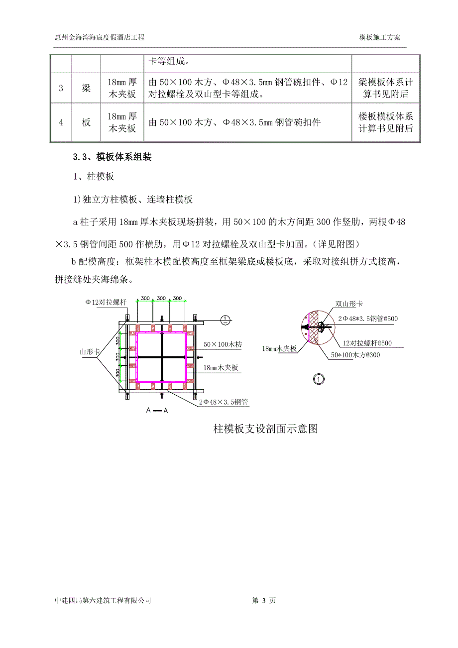 (房地产经营管理)某住宅普通模板施工方案_第3页