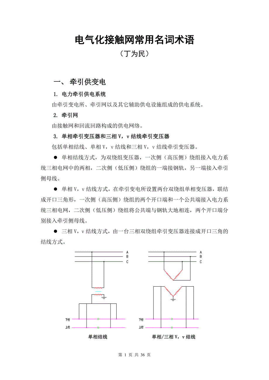 (电气工程)电气化铁路接触网常用名词术语最新)DOC36页_第1页