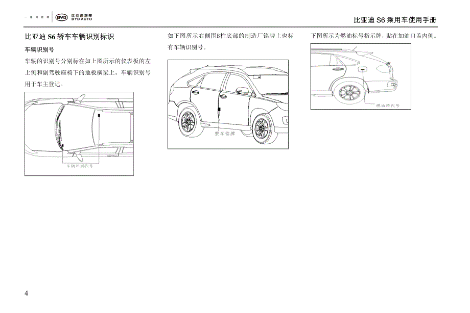 比亚迪S6 SUV 使用手册.pdf_第4页