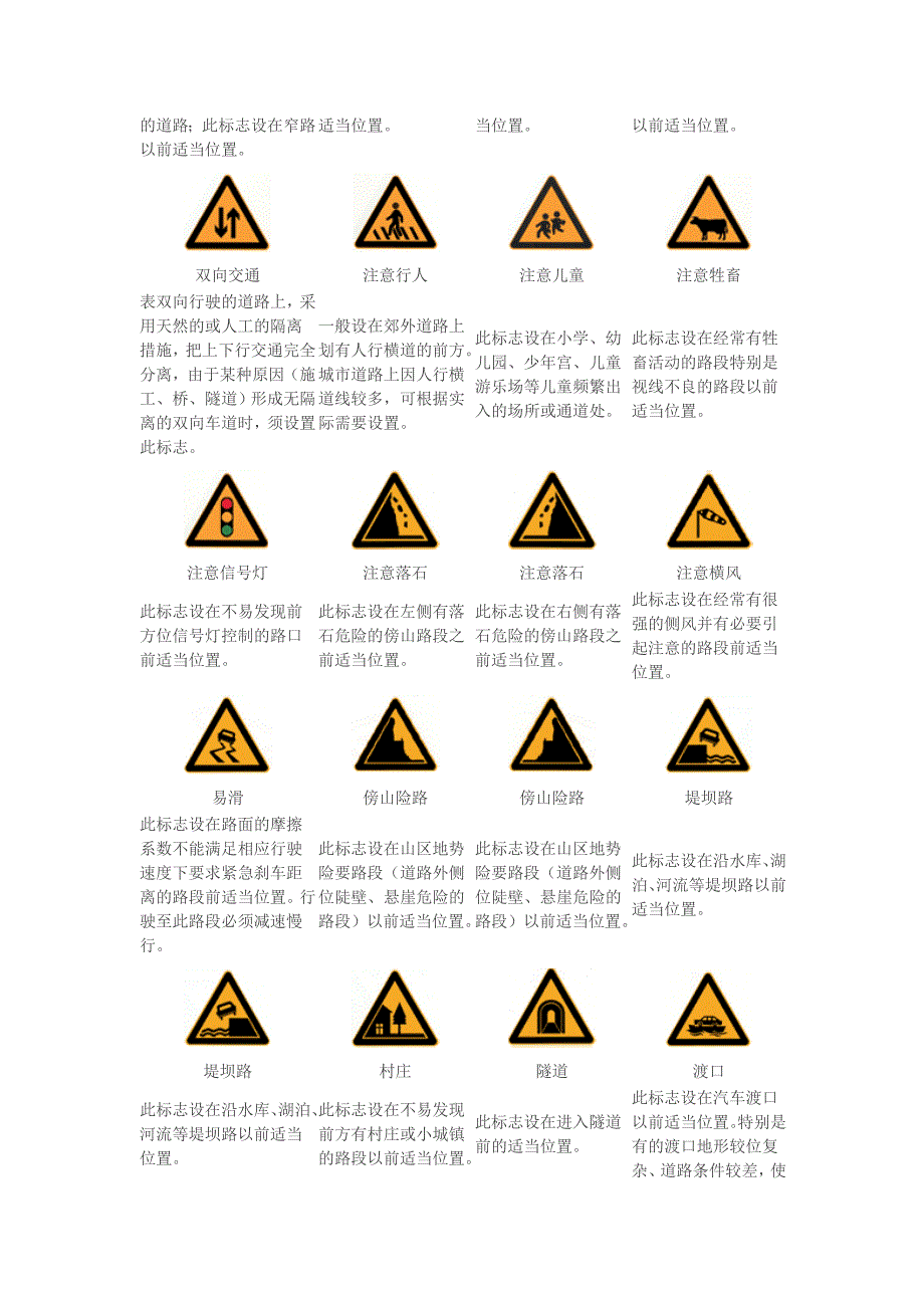 (交通运输)080619交通警告标志精品_第2页