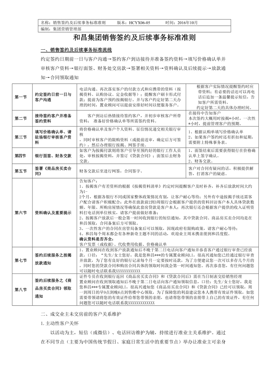 1和昌销售签约及后续事务标准流线准则_第1页