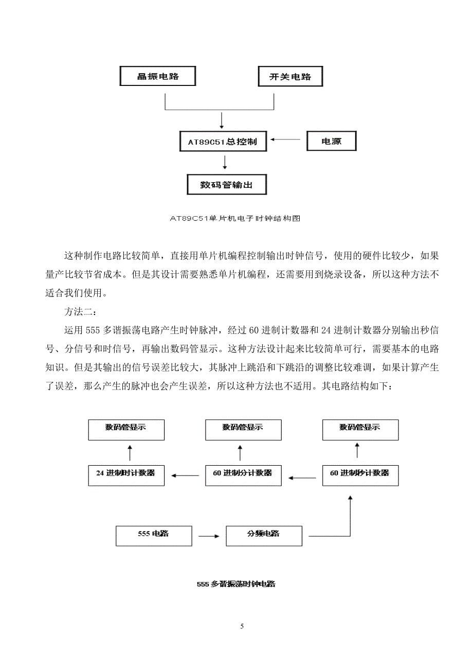 (电子行业企业管理)电子时钟论文参考_第5页