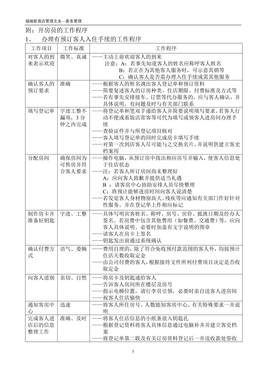 (酒类资料)某酒店前厅部岗位工作流程_第3页