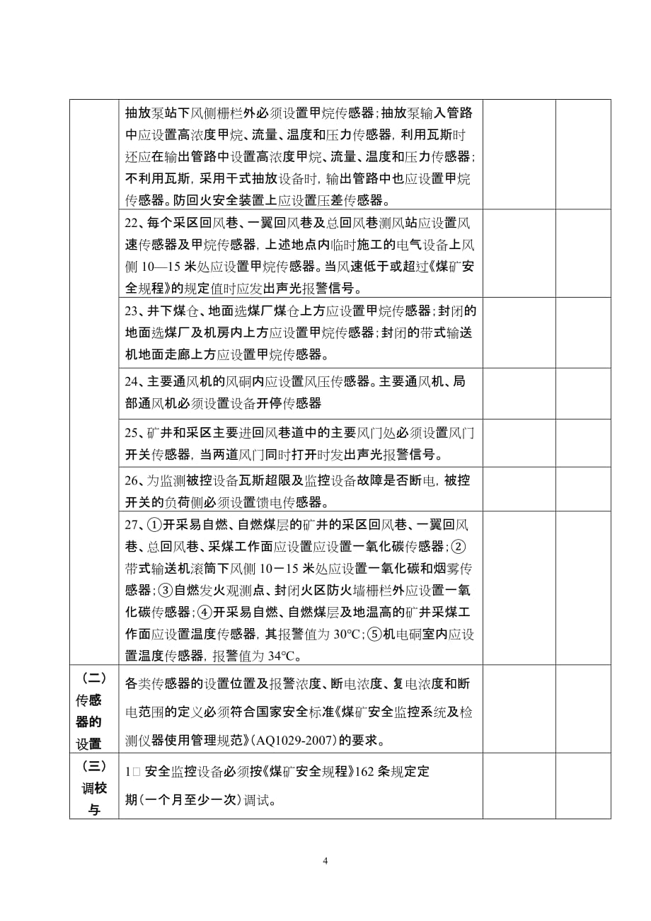 (冶金行业)晋城市煤矿安全瓦斯监控系统验收标准doc晋城市煤矿精品_第4页