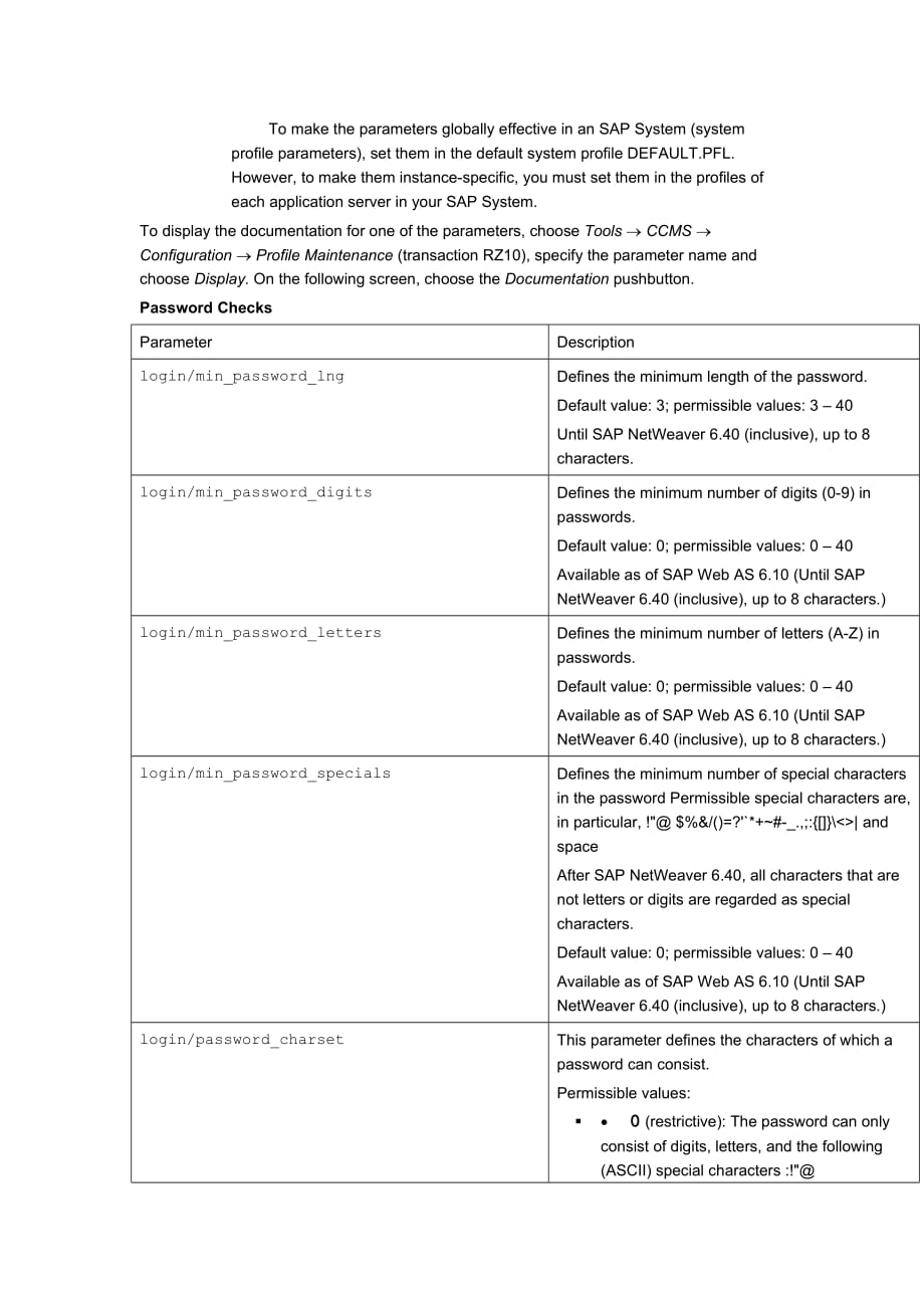 管理信息化系统关于系统登录和密码的主要参数设置._第1页