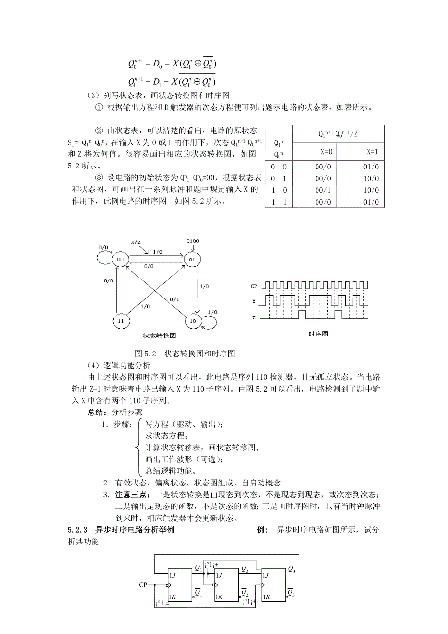 数字系统与逻辑设计讲义第5章 时序逻辑电路的分析和设计[终稿].doc_第4页