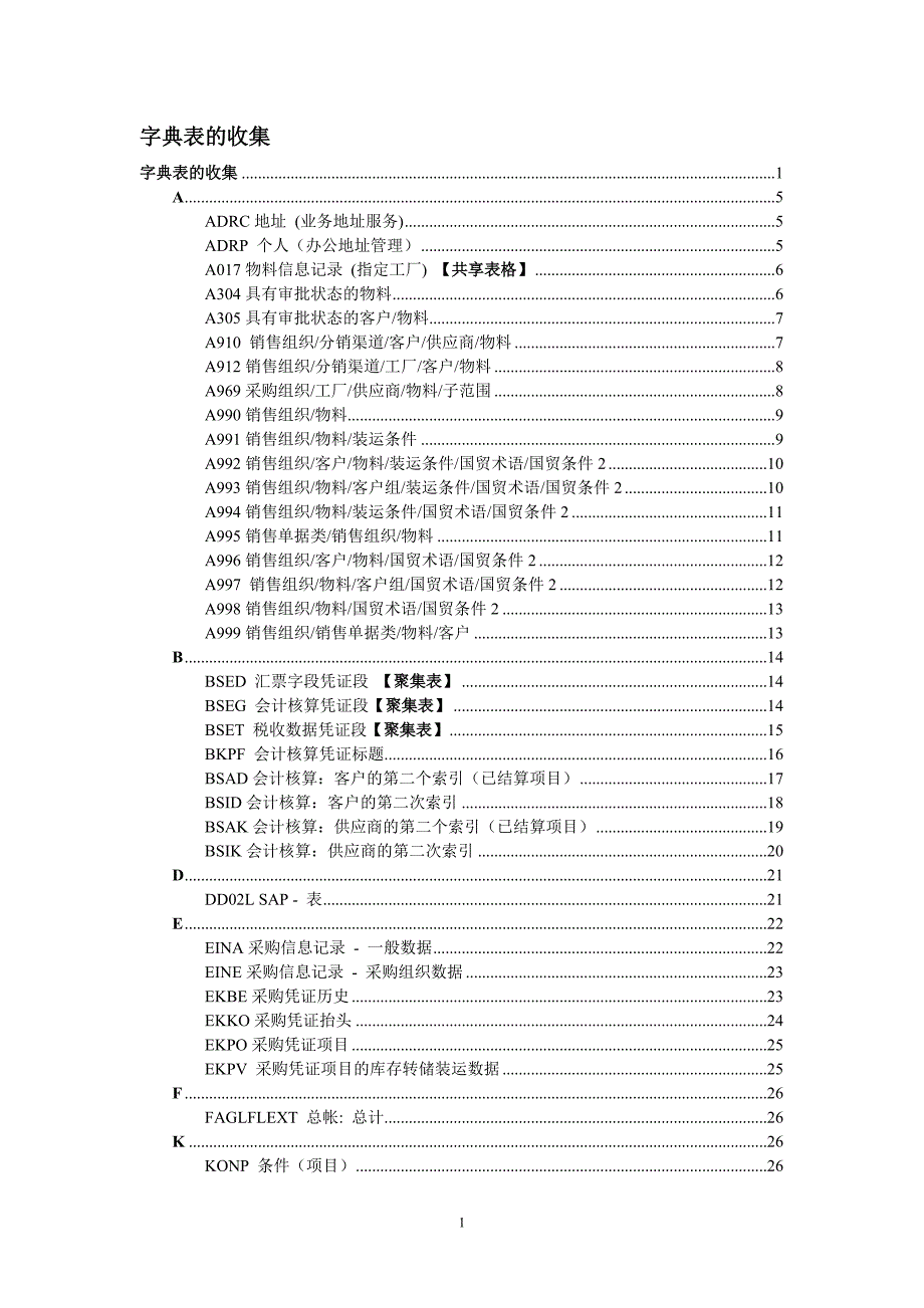 管理信息化字典表收集._第1页