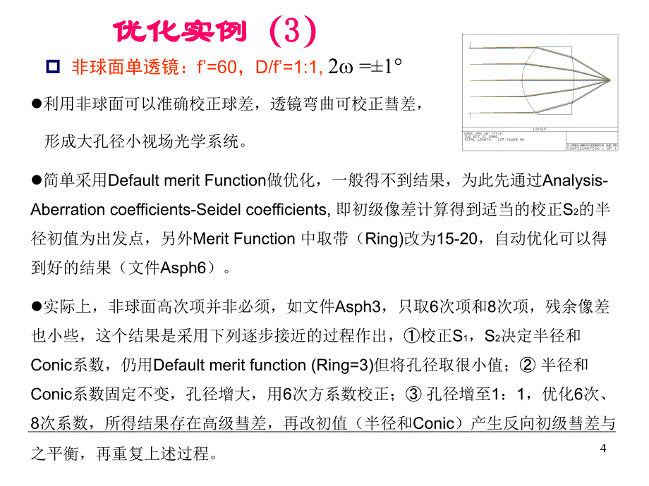 光学设计实例双胶合透镜非球面单透镜激光扩束镜学习资料_第4页