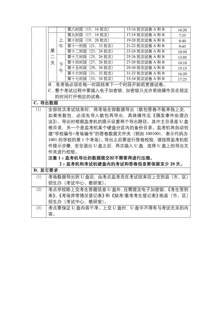 管理信息化某某初中英语听力口语自动化考试考前准备和检查流程单._第5页