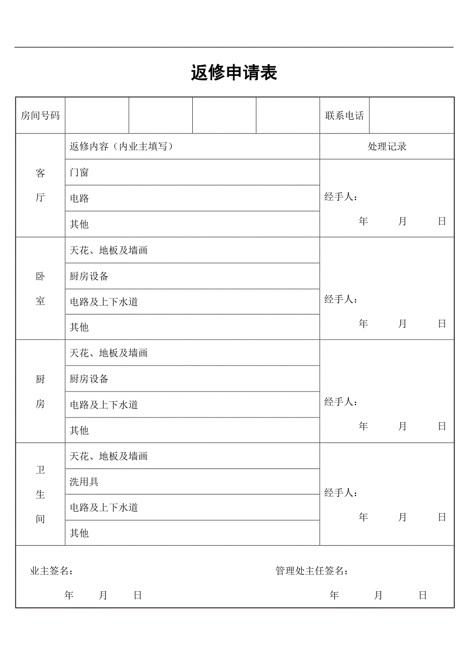 (物业管理)物业管理公司表格精品_第4页