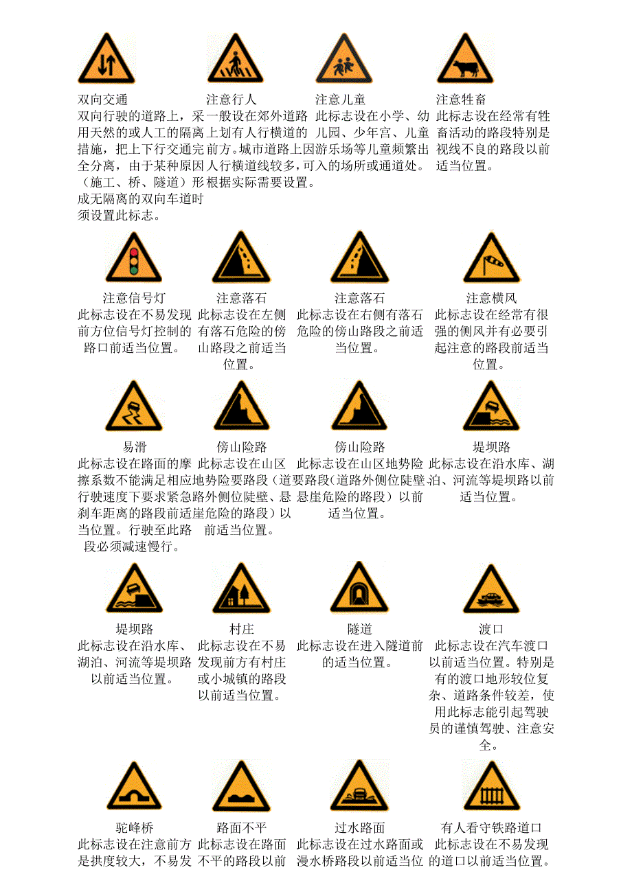 (交通运输)交通路标大全精品_第2页