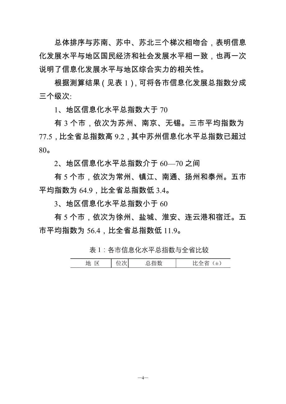 管理信息化某某地区信息化水平总指数报告.._第5页