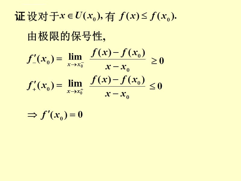 费马引理与罗尔中值定理课件_第3页