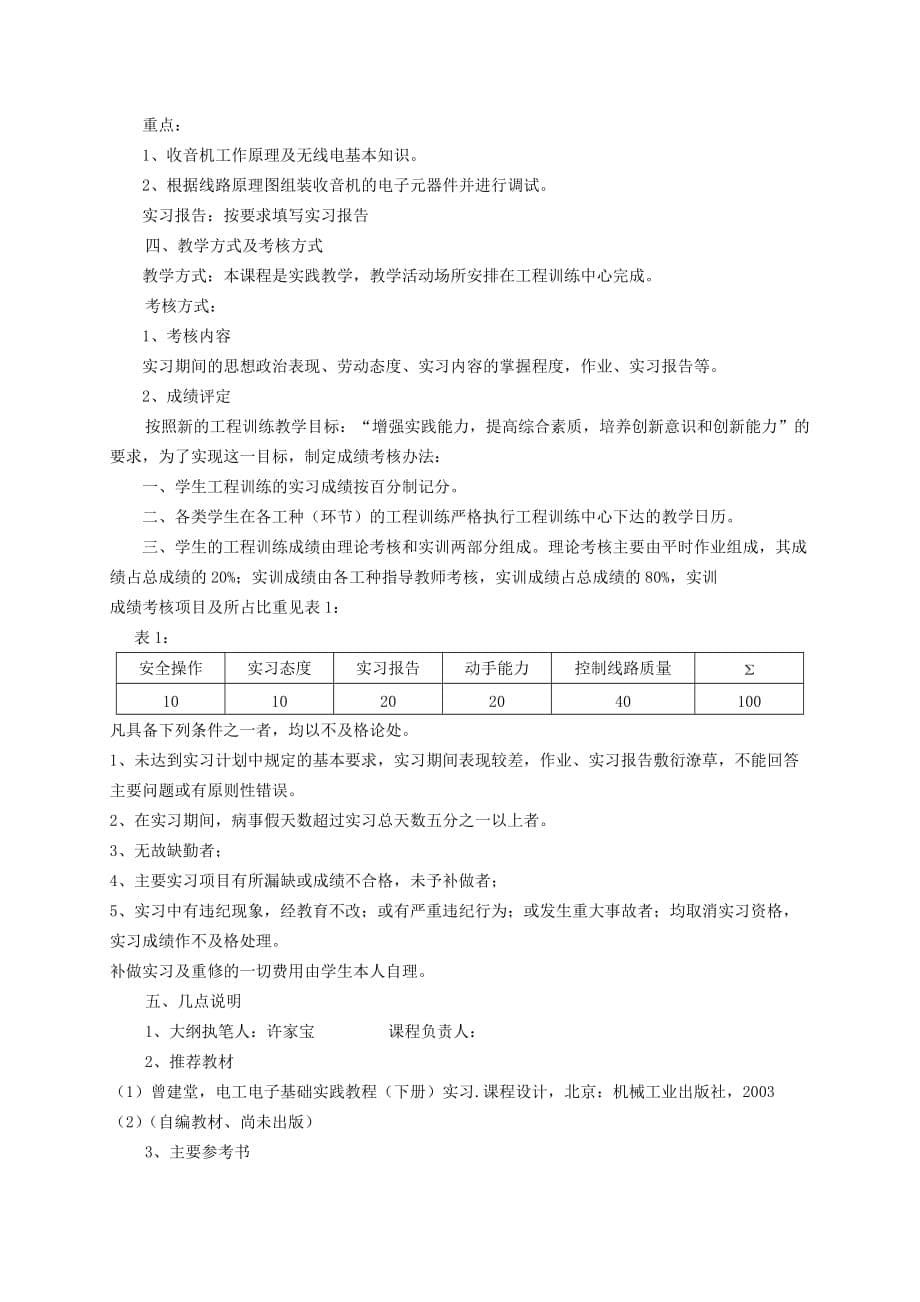 (电子行业企业管理)电子电工实习大纲精品_第5页