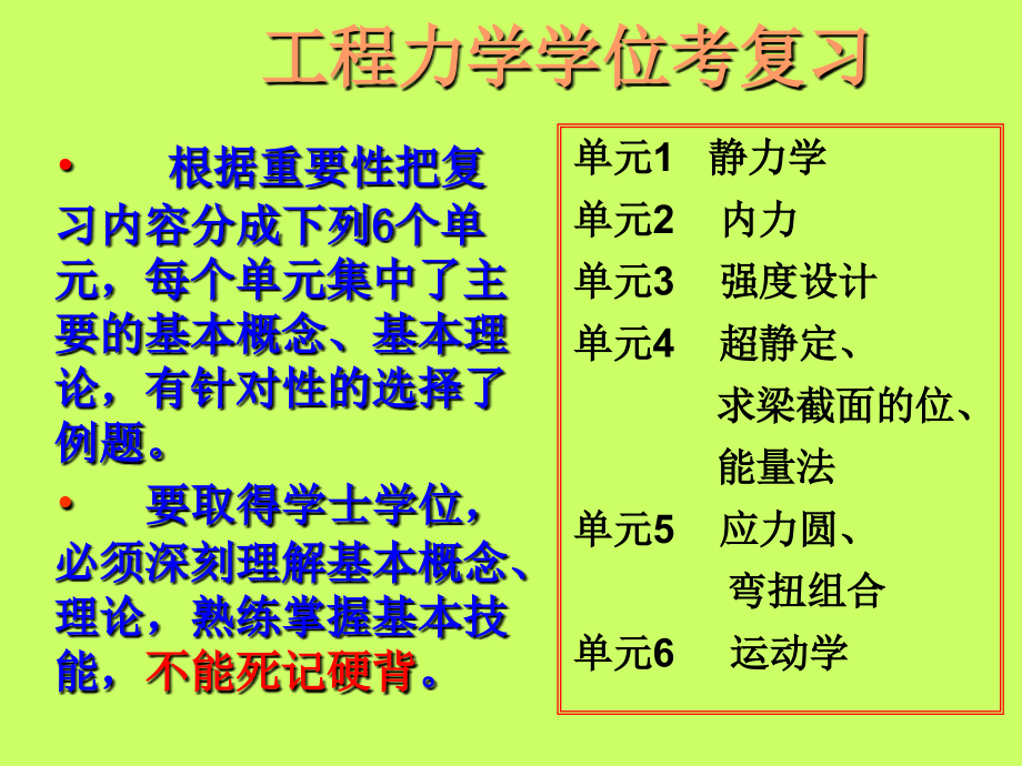 工程力学学位考复习船舶专业08春幻灯片课件_第2页