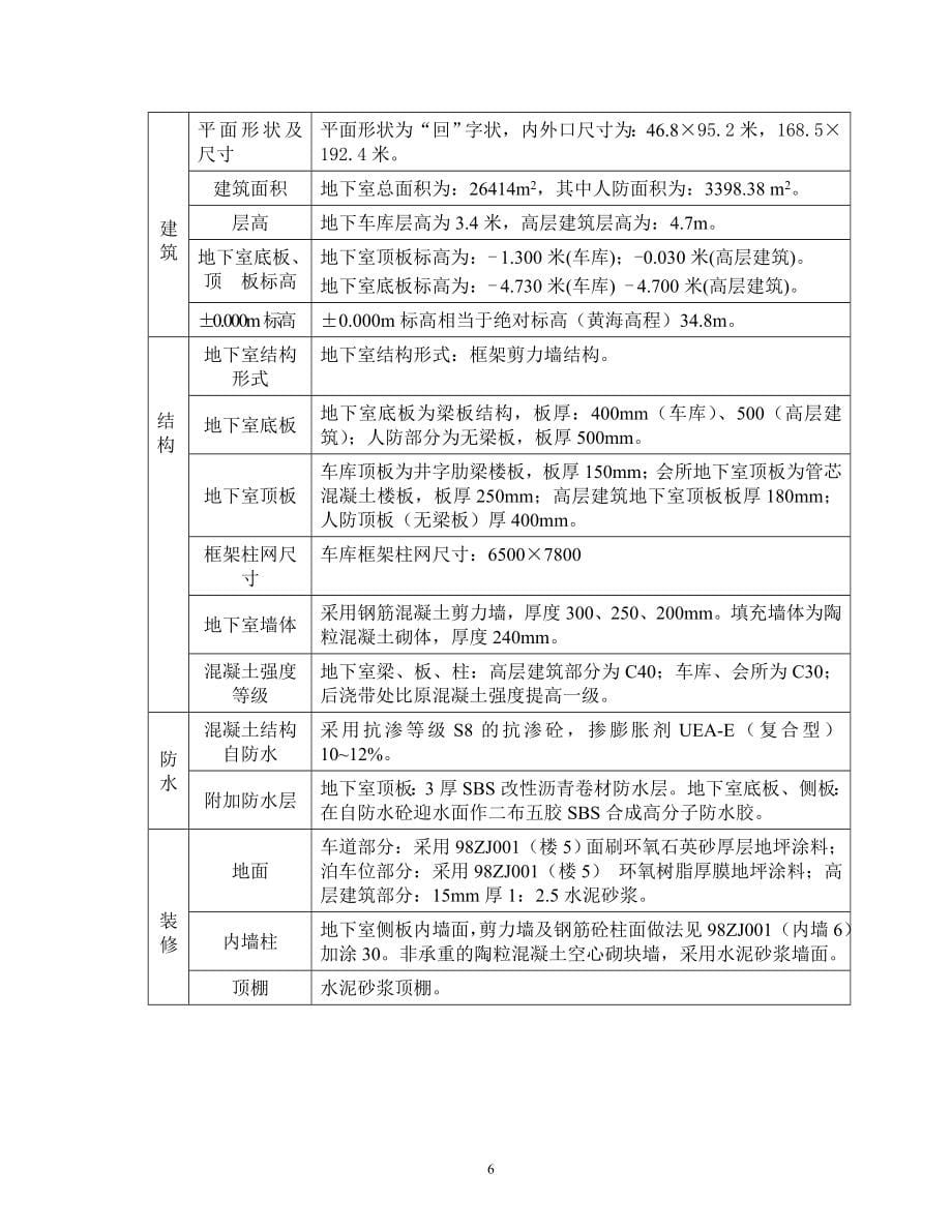 (工程设计)某花园住宅小区地下土建工程施工组织设计精品_第5页