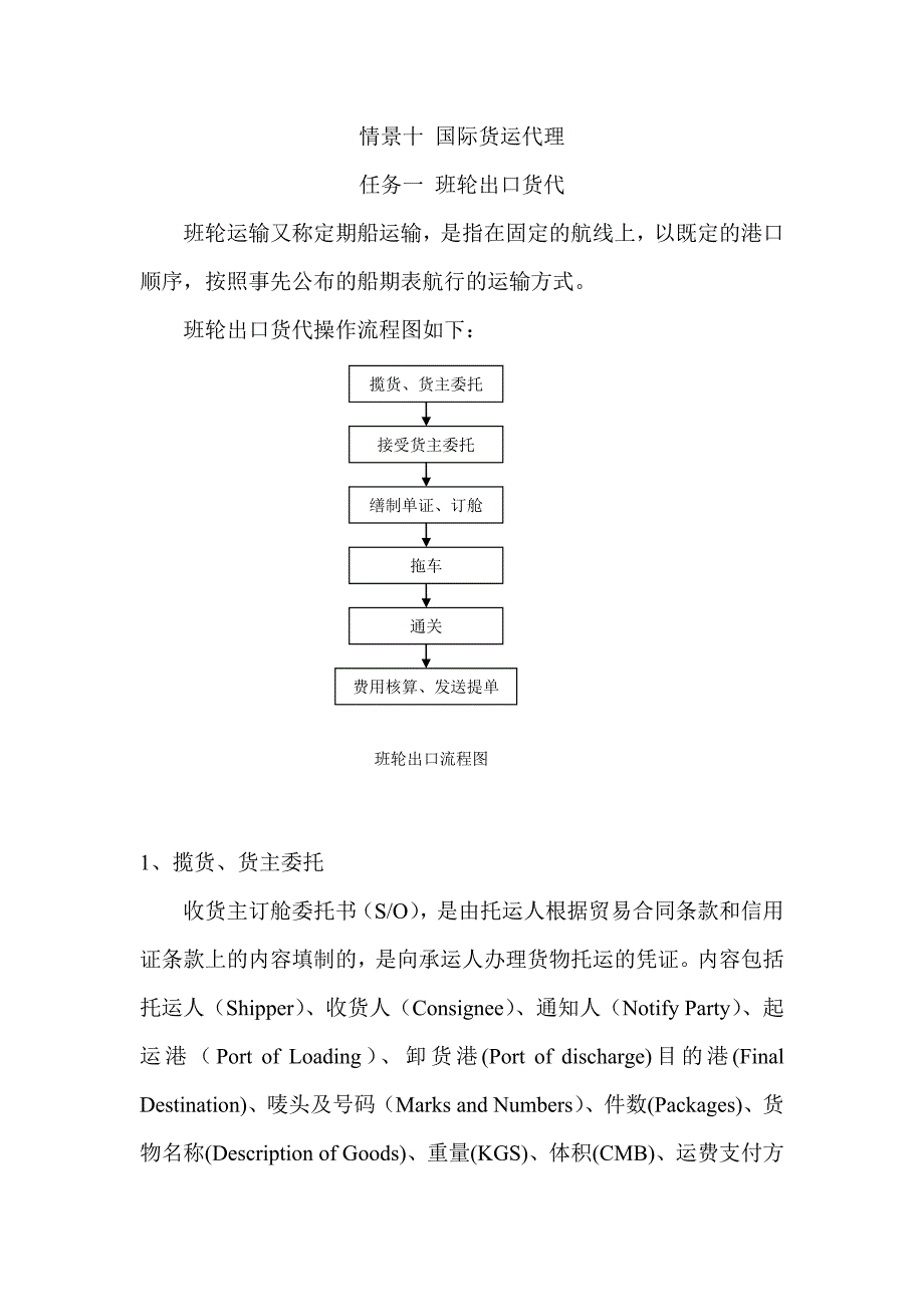 (交通运输)运输作业实训精品_第1页