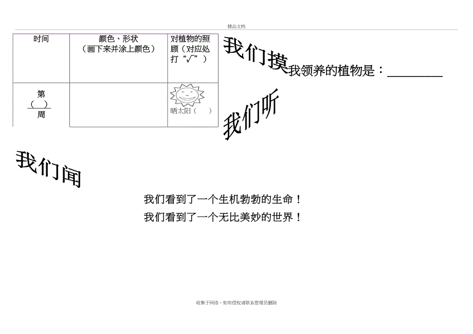 小学植物生长观察记录文本表教学内容_第3页