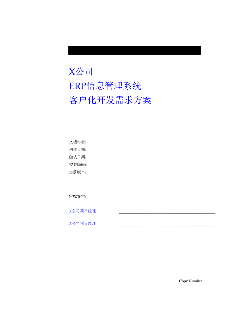 管理信息化公司信息管理系统客户化开发需求方案页._第1页