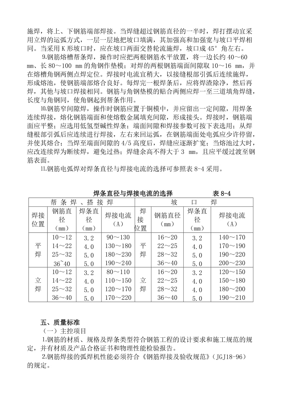 (施工工艺标准)钢筋电弧焊接施工工艺标准精品_第4页