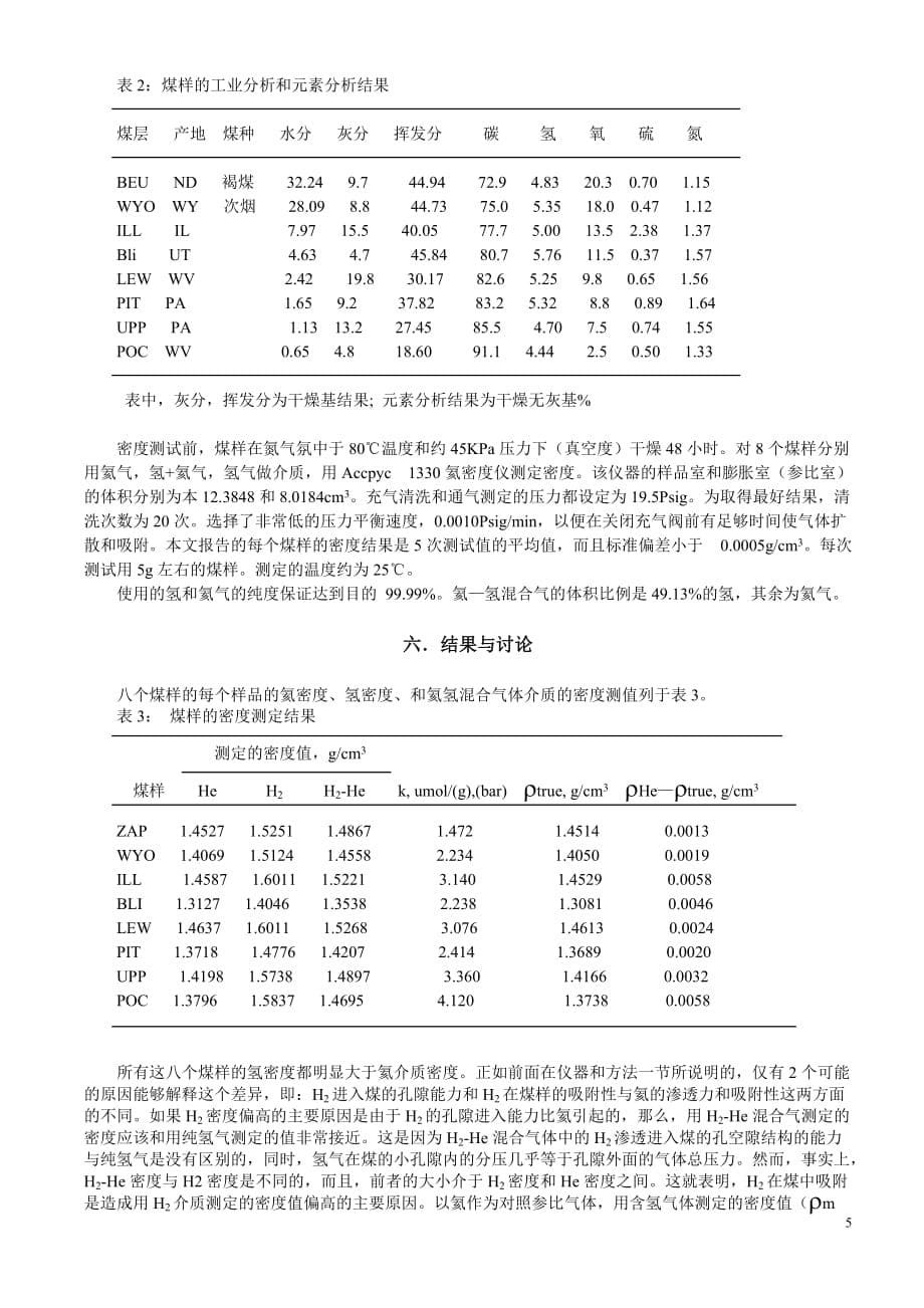 (冶金行业)美国阿岗煤样的密度测试精品_第5页