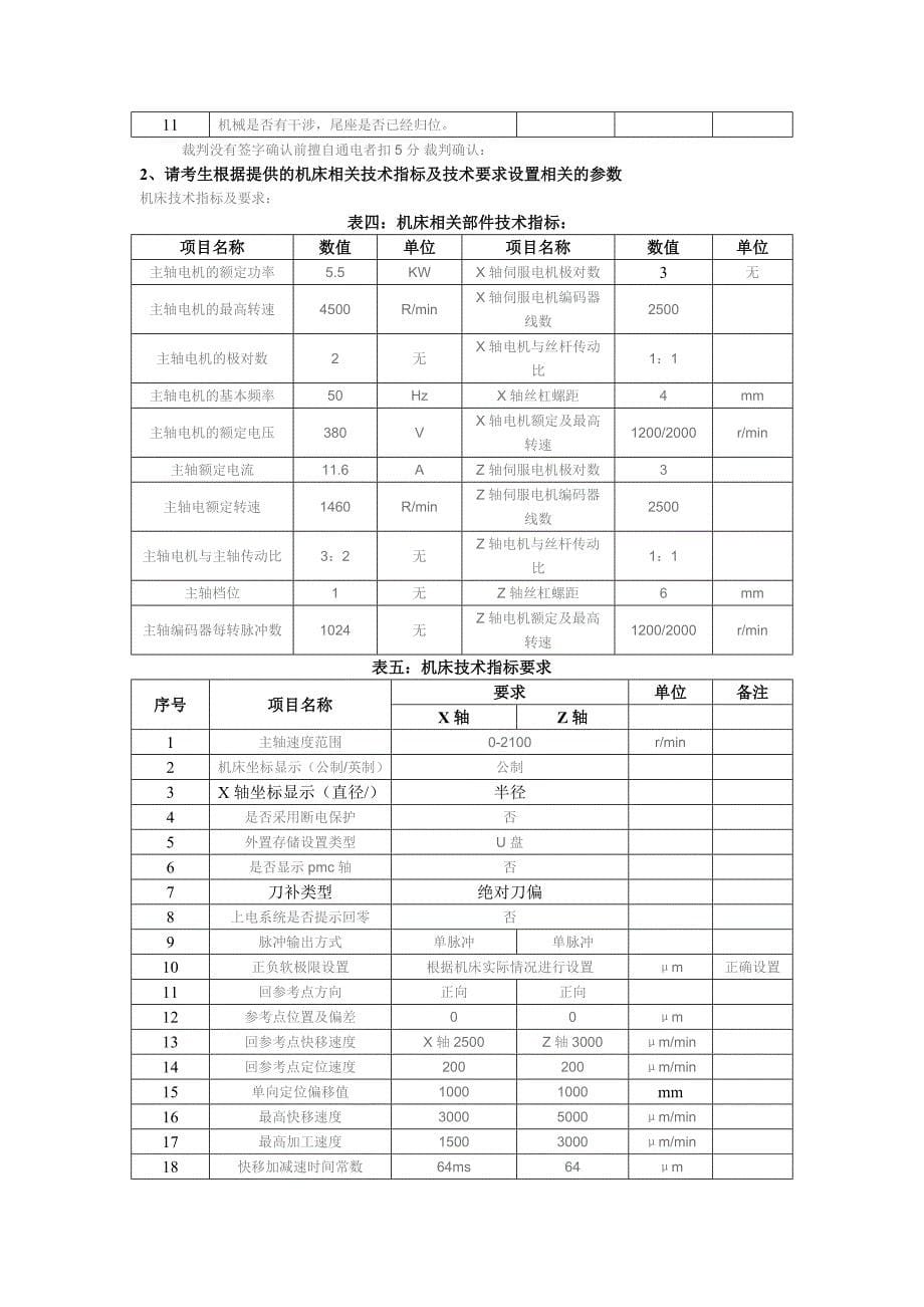 (数控加工)数控机床维修大赛考试试题_第5页