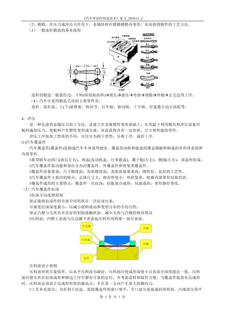 {生产管理知识}汽车零部件制造技术复习讲义某某某_第2页