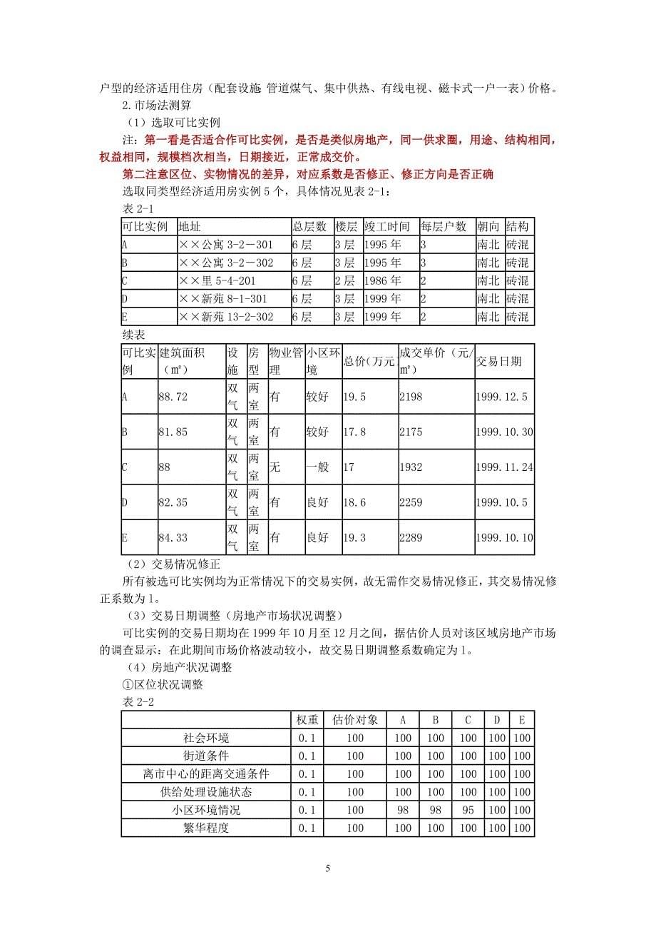 (房地产经营管理)房地产估价案例分析第二章不同类型房地产的估价精品_第5页