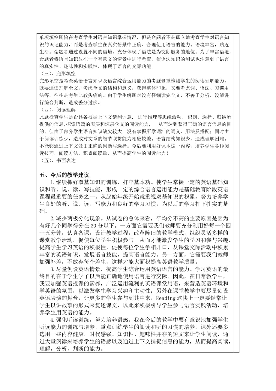 期中考试试卷分析教案.doc_第2页