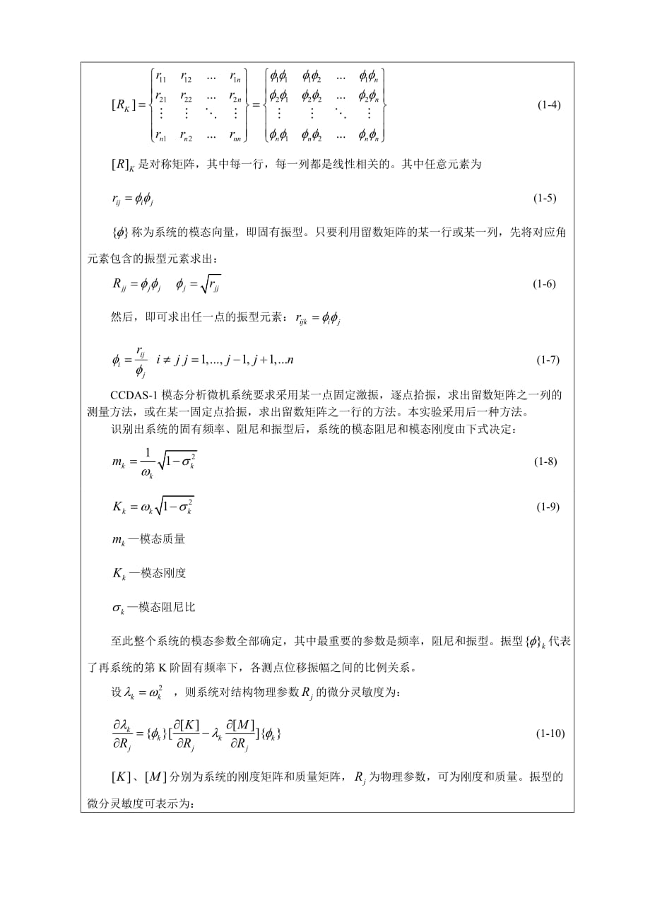 (机械行业)机械结构实验模态分析实验报告书精品_第4页