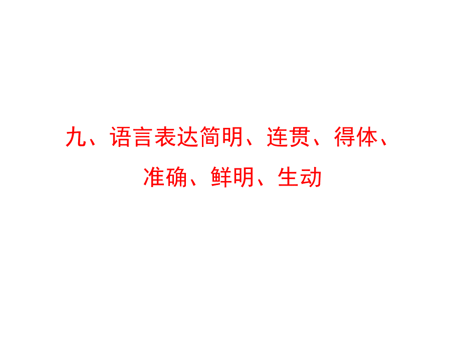 语言表达简明、连贯、得体、准确、鲜明、生动_2011高考一轮语文精品课件.ppt_第1页